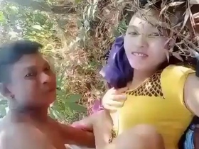 Horny couple gets caught in the act of passionate sex in the wild