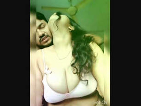 A South Asian wife gets vigorously penetrated in a steamy video while standing