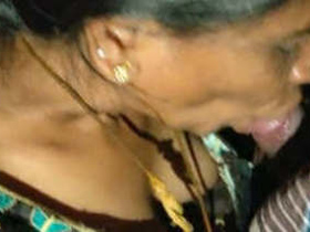 Indian divorced mother gives a blowjob to her son