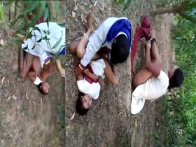 Group sex with two horny Bihari couples in outdoor MMS video