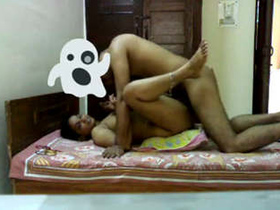 Indian wife and her spouse engage in intimate activities