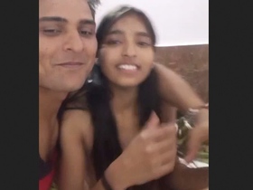 Young couple indulges in hotel room sex