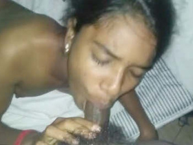 Tamil girl performs oral sex on a man
