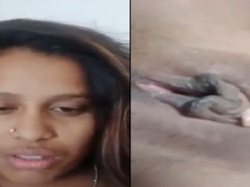Bangla village girl masturbates with fingering and moans of pleasure