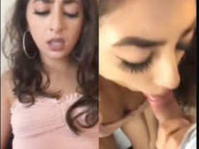 Desi babe gives a blowjob to her boyfriend before getting drilled