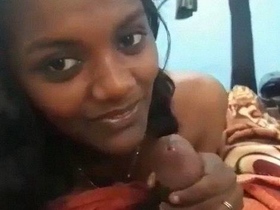 Indian black cock gets sucked by a Malayali babe