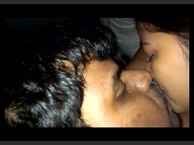 Telugu girl with big tits gets nude and sucked