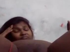 Indian desi Barbie restrains herself from moaning during intimate video