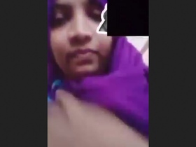 Bangladeshi girl's ample bosom on full display in steamy video