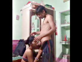 Tamil girl gives oral pleasure in sensual foreplay